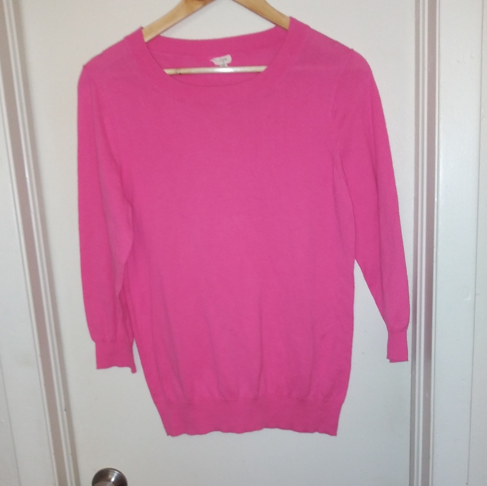 J Crew Factory Cotton Crew Neck Lightweight Sweater Size Medium